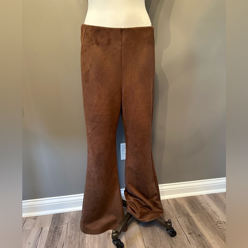 Brown western suede flares extra large - Picture 2 of 5